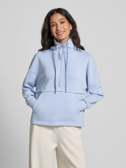 JOOP! Sweatshirt mit Troyer-Kragen Modell 'TALESIA' Hellblau 4