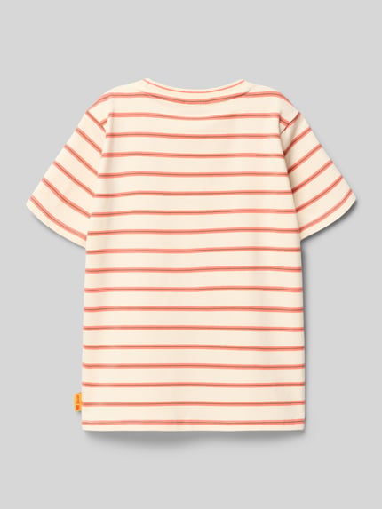 Steiff regular fit T-shirt met logodetail Ecru - 3