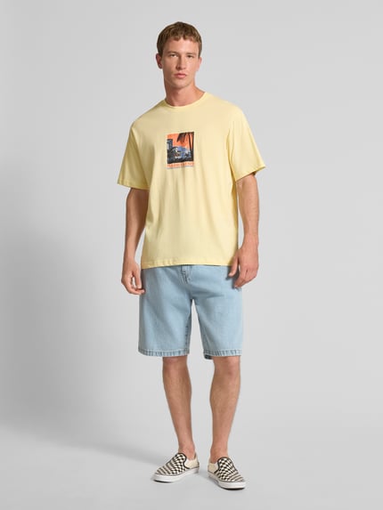 ONLY & SONS Relaxed Fit T-Shirt aus reiner Baumwolle Modell 'BEANE' GELB 1