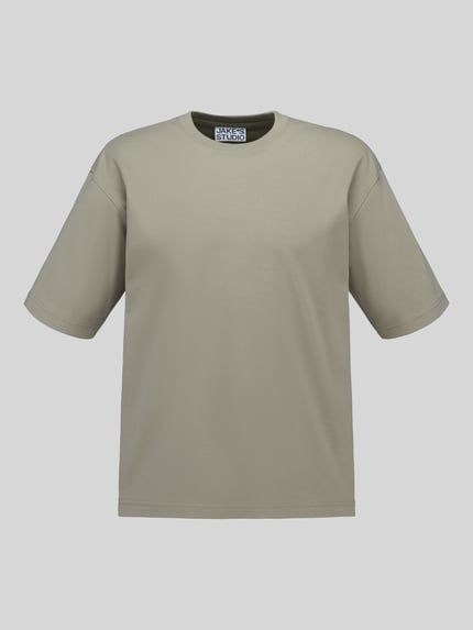 Jake*s Studio Men Relaxed Fit T-Shirt aus reiner Baumwolle Oliv 2