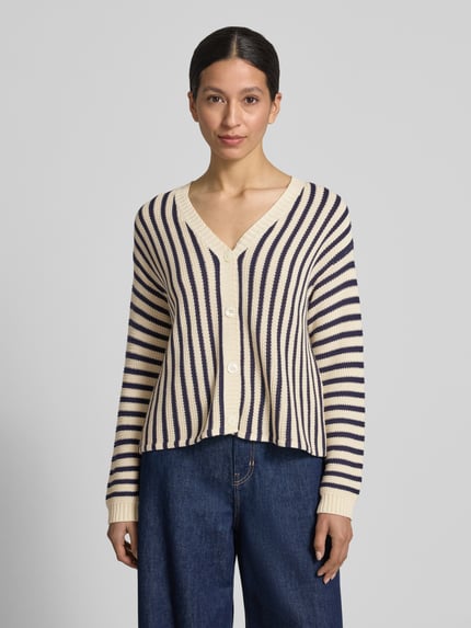 Weekend Max Mara Regular Fit Strickjacke aus reiner Baumwolle Modell 'NICCHIA' Dunkelblau 4