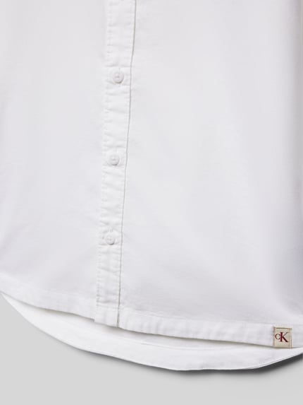 Calvin Klein Jeans Regular Fit Hemd mit Label-Patch Weiss 2