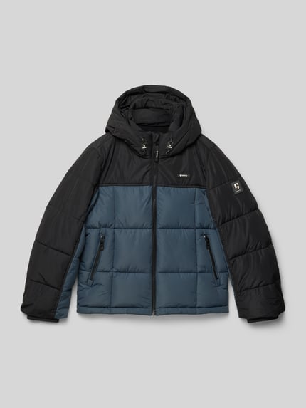 Garcia Regular fit winterjack in doorgestikte look Marineblauw - 1