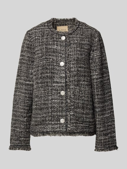 Smith and Soul Jacke in Bouclé-Optik Anthrazit 2