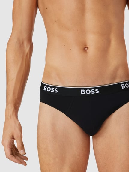 BOSS Slip met labeldetails in een set van 3 stuks, model 'Power' Zwart - 3