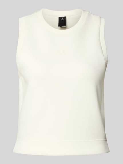 adidas Sportswear Top mit Label-Print und Rundhalsausschnitt Offwhite 2
