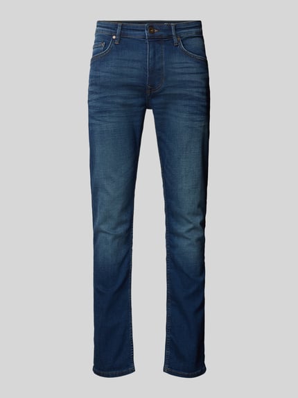 Marc O'Polo Shaped fit jeans in used-look, model 'SJÖBO' Donkerblauw - 2