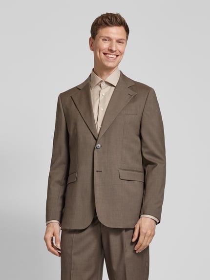 ANNARR Regular fit 2-knoops colbert met klepzakken, model 'TOKI' Middenbruin - 4