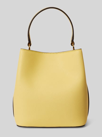 Lauren Ralph Lauren Henkeltasche aus reinem Leder GELB 5