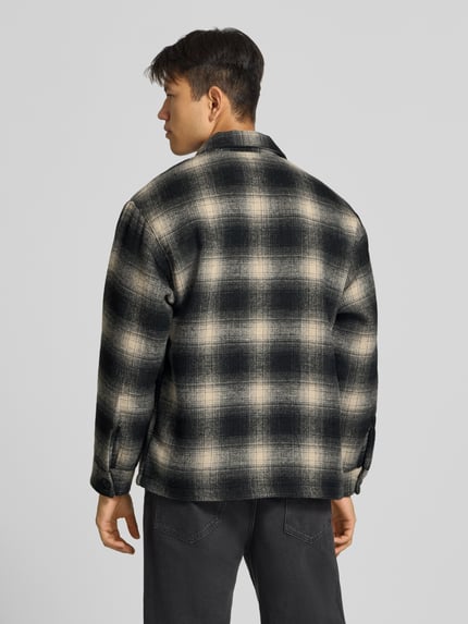 JACK & JONES Regular Fit Hemdjacke mit Brusttasche Modell 'SOHO OLLIE' Anthrazit 5