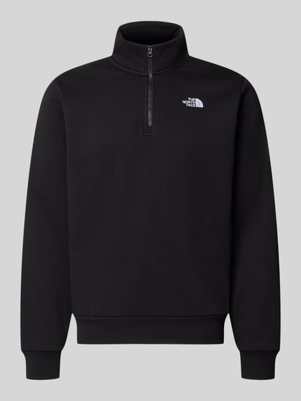 Produktfoto, Regular Fit Sweatshirt mit Troyer Modell "EVOLUTION" van The North Face, zwart, katoenmix, gestikt logo, elastische boordjes