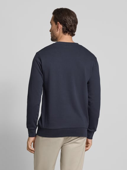 Lindbergh Sweatshirt mit Rundhalsausschnitt und Logo-Print Dunkelblau 5