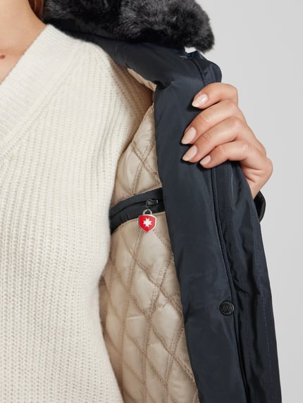 Wellensteyn Taillierter Parka mit Kunstfellbesatz Modell 'STAVANGER' Marine 7