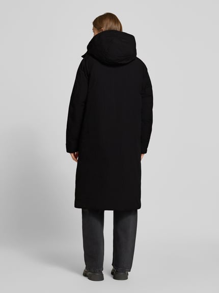 Scotch & Soda Lange jas met gewatteerde inzet en klepzakken Zwart - 5