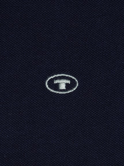 Tom Tailor Regular Fit Poloshirt mit Logo-Stitching Modell 'BASIC' Marine 4