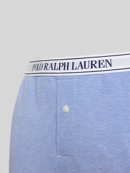 Polo Ralph Lauren Straight Leg Pyjama-Hose mit elastischem Label-Bund Blau 2