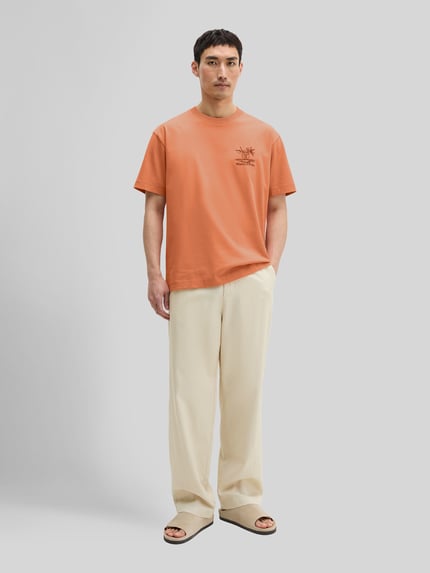 Marc O'Polo Loose Fit T-Shirt aus reiner Baumwolle Hellrot 1