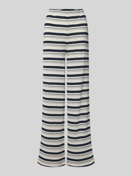 Jake*s Casual Flared stoffen broek met elastische band Ecru - 2