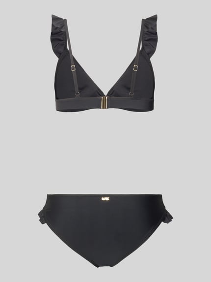 Productfoto, bikini-set met ruches model 'BOBBY' van Shiwi, materiaalmix met stretch, nauwsluitende pasvorm, dames