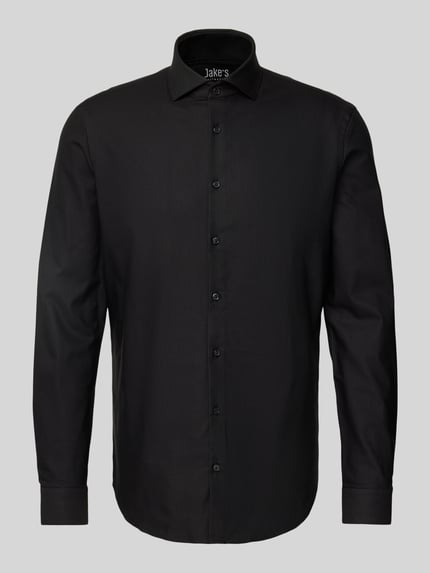 Jake*s Slim Fit Business-Hemd mit Kentkragen Black 2