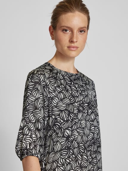 CINQUE Knielange jurk met ronde hals, model 'DAHLIO' Zwart - 3