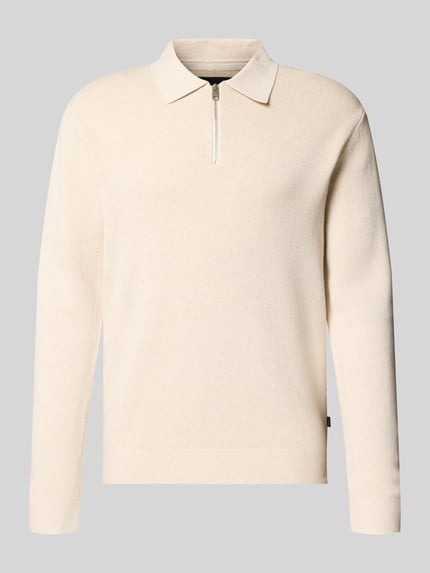 JACK & JONES Regular Fit Strickpullover aus reiner Baumwolle Modell 'LAMILANO' Offwhite 1