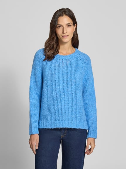 Smith and Soul Gebreide pullover met ronde hals Koningsblauw - 4