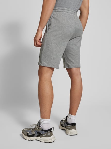PUMA Performance Regular fit sweatshorts met labelstitching, model 'ESS No. 1' Middengrijs gemêleerd - 5