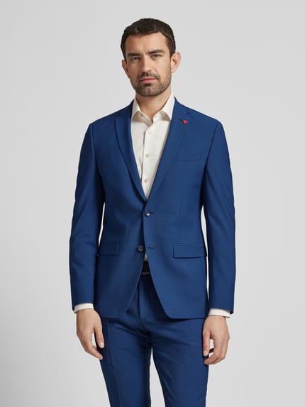 ROY ROBSON Extra slim fit pak met scheerwol Blauw - 4