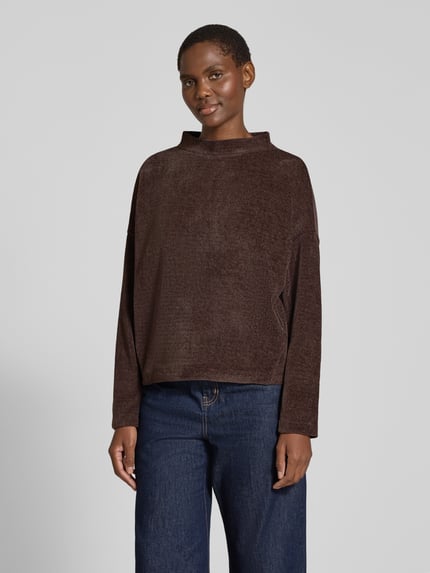 OPUS Pullunder mit Mock Neck Modell 'Gemse' Mittelbraun 4