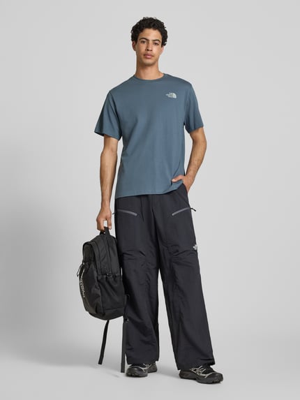 The North Face relaxed fit T-shirt met logoprint Rookblauw - 1