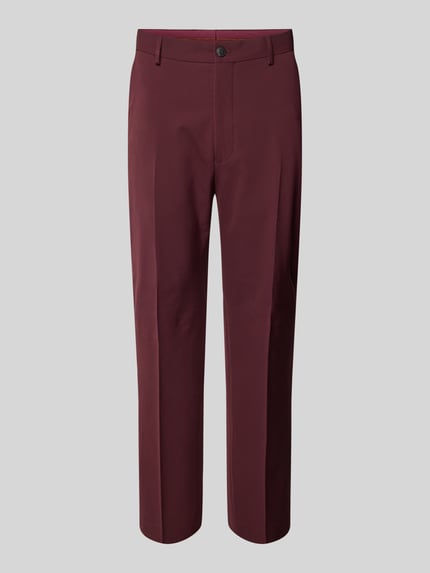 Selected Slim Fit Stoffhose mit Bügelfalten Modell 'LIAM' Bordeaux 2