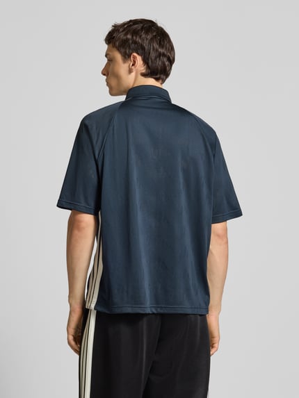 adidas Sportswear Koszulka polo o kroju regular fit z logo i zamkiem błyskawicznym Ciemnoniebieski 5