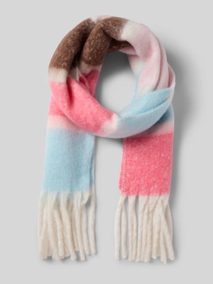 Tom Tailor Schal mit Fransen Pink 1