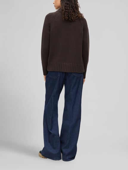 s.Oliver RED LABEL Pullover mit Zopfmuster-Struktur Dunkelbraun 4