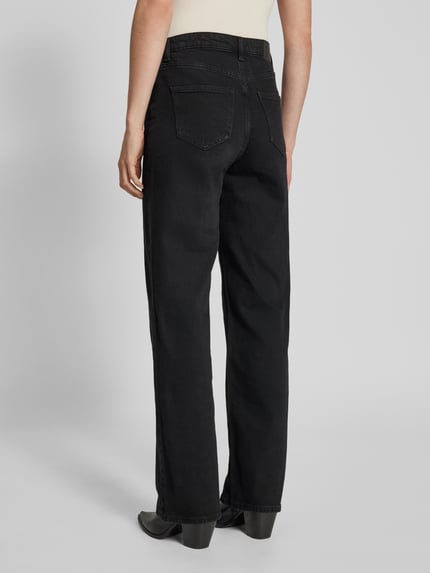 VERO MODA Wide Leg Jeans aus Baumwoll-Mix Modell 'TESSA' Black 5