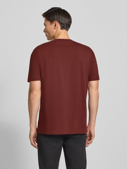 Samsøe Samsøe T-shirt z czystej bawełny o kroju regular fit model 'JOEL' Bordowy 5