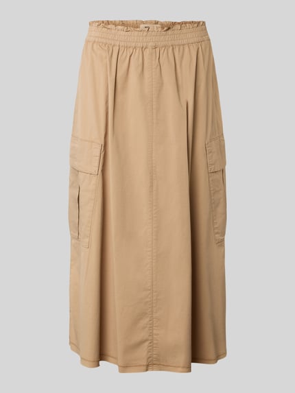 MOS MOSH Midirock mit elastischem Bund Modell 'Dahlia' Beige 2