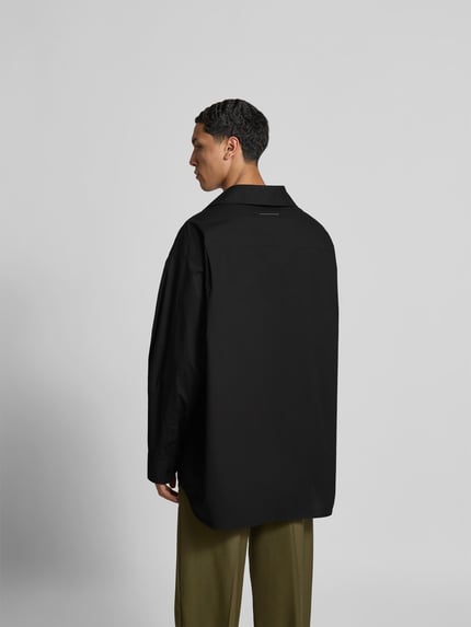 MM6 Maison Margiela Regular Fit Freizeithemd mit Logo-Detail Black 5