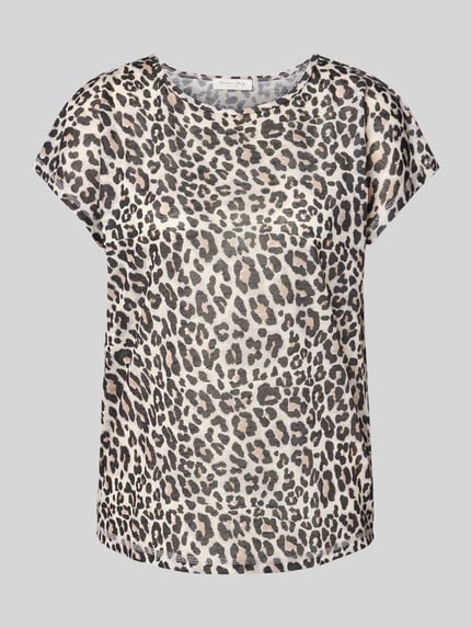 Christian Berg Woman T-shirt z prążkowanym okrągłym dekoltem Czarny 2