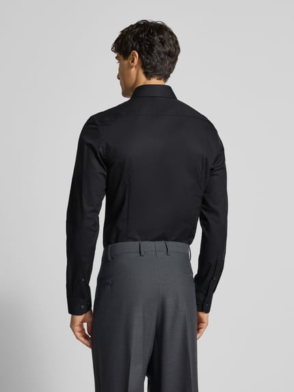 Jake*s Koszula biznesowa o kroju super slim fit z popeliny Czarny 5