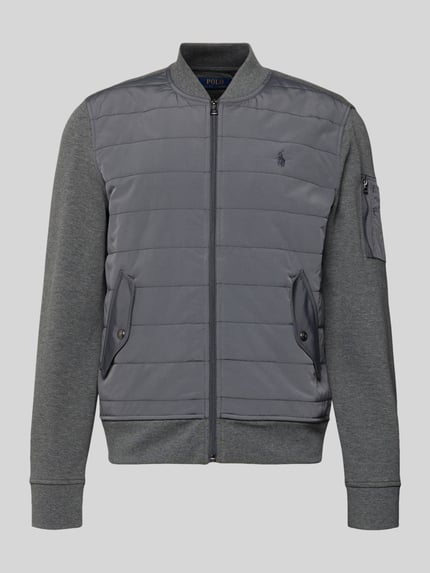 Produktfoto, Regular Fit Steppjacke aus Baumwoll-Mix von Polo Ralph Lauren, Optik: Unifarben, College-Kragen, Reißverschluss, Label-Stitching, Logo-Detail, Langarm, gerippte Abschlüsse, Pattentaschen mit Druckknopfverschluss, aufgesetzte Ärmeltasche, Material: Baumwoll-Mix