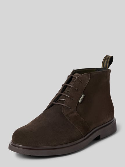 Barbour Schnürboots aus Veloursleder Dunkelbraun 1