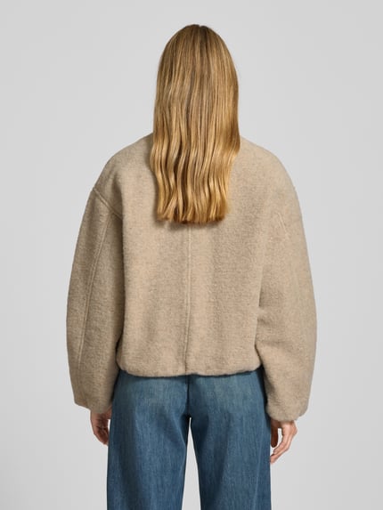 Jake*s Casual Bomberjack met wol Beige gemêleerd - 5