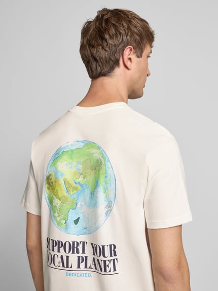 Dedicated T-Shirt mit Label-Print Offwhite 3