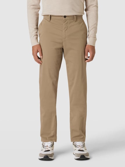 BOSS Orange Tapered fit chino met Franse steekzakken Beige - 4