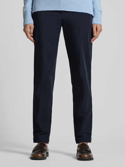 Raffaello Rossi Stoffen broek met stretch, model 'Ute' Marineblauw - 4