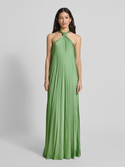 Essentiel Antwerp Neckholder-Maxikleid mit Knotendetail Modell 'Huppsala' Mint 4