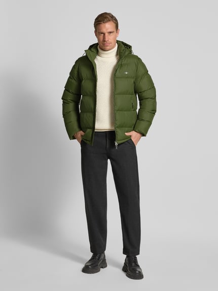 GANT Regular Fit Steppjacke mit Logo-Stitching Modell 'Cloud' Oliv 1