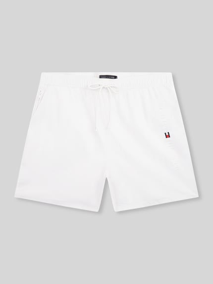 Tommy Hilfiger Badehose mit Label Print Weiss 2